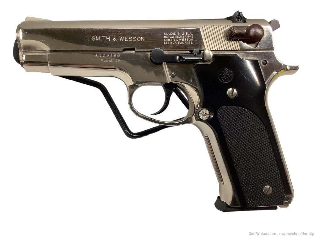 Smith & Wesson Mod. 59 Semi Auto 9mm Pistol GOOD!-img-1
