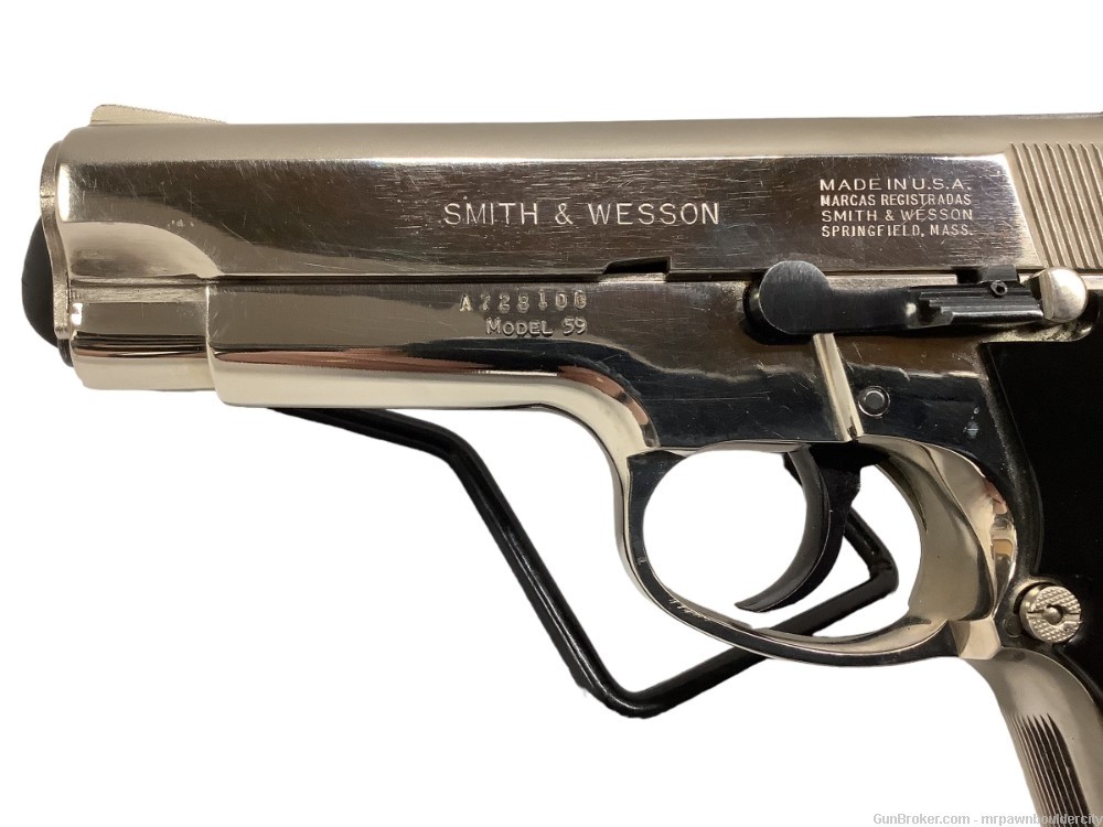 Smith & Wesson Mod. 59 Semi Auto 9mm Pistol GOOD!-img-2