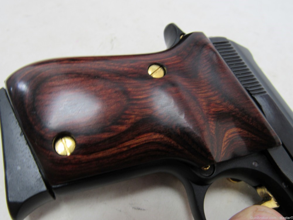 Rare Taurus PT-22 w/ Gold Accents Rosewood Grips in Box 2 mags 22LR-img-13