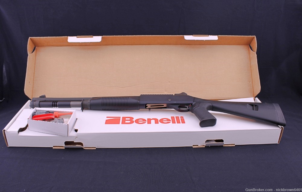BENELLI M4 TACTICAL 12 GA 18.5" USMC COMBAT PROVEN FACTORY BOX GHOST RING-img-1