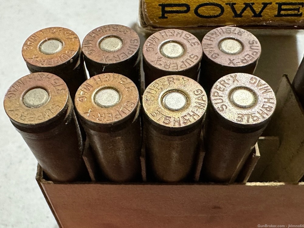 17 rounds of new old stock Western Super-X 375 H&H 270gr SP ammo -img-1