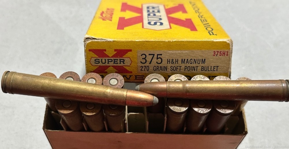 17 rounds of new old stock Western Super-X 375 H&H 270gr SP ammo -img-3