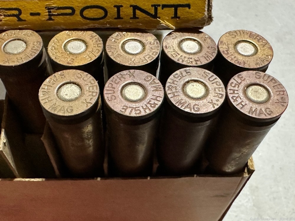 17 rounds of new old stock Western Super-X 375 H&H 270gr SP ammo -img-2