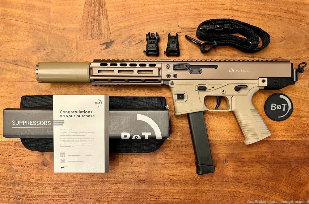 B&T GHM9 SD Glock Integrally Suppressed Pistol GHM9-SD BT-450002-3-SD-G-FDE-img-0