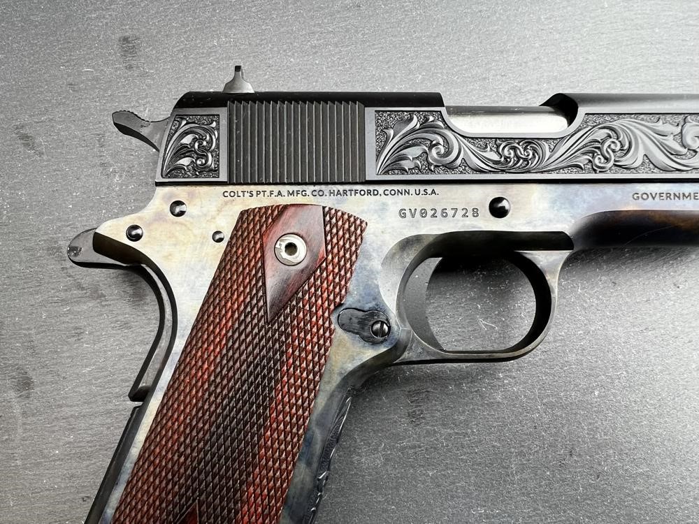 FACTORY 2ND - Colt 1911 Engraved Case Hardened, Blued Regal by Altamont-img-7