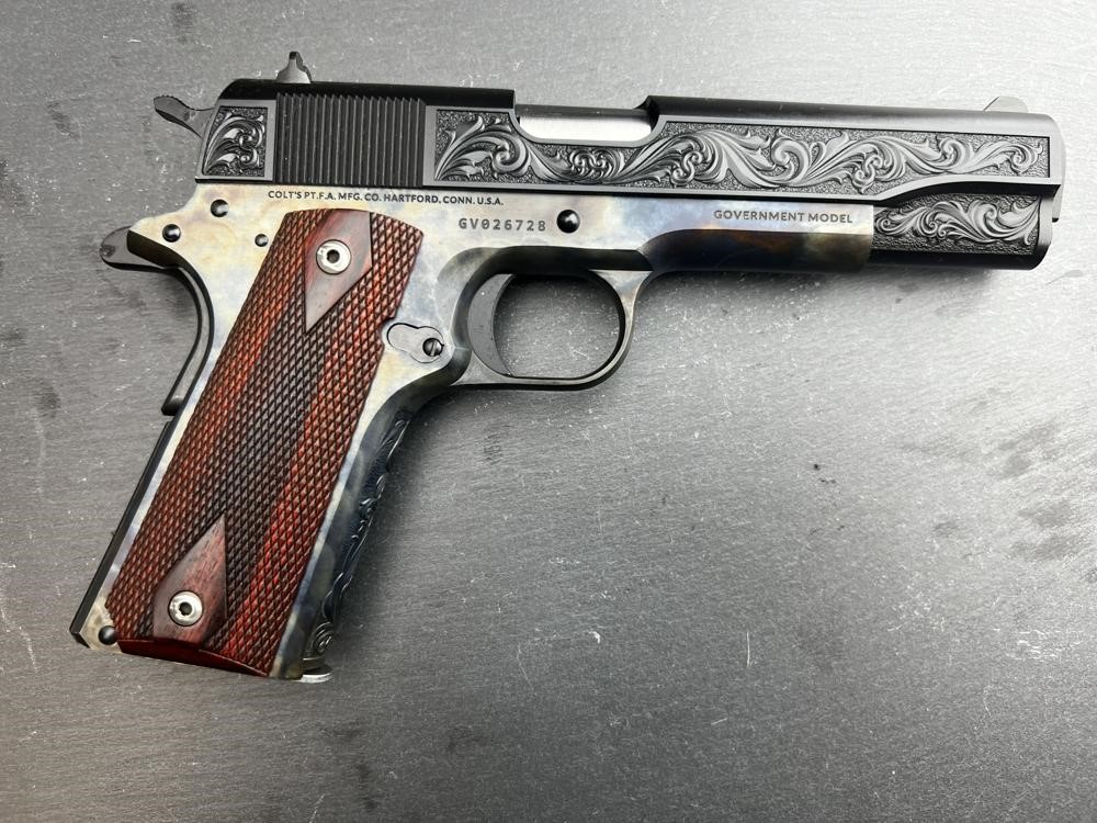 FACTORY 2ND - Colt 1911 Engraved Case Hardened, Blued Regal by Altamont-img-5