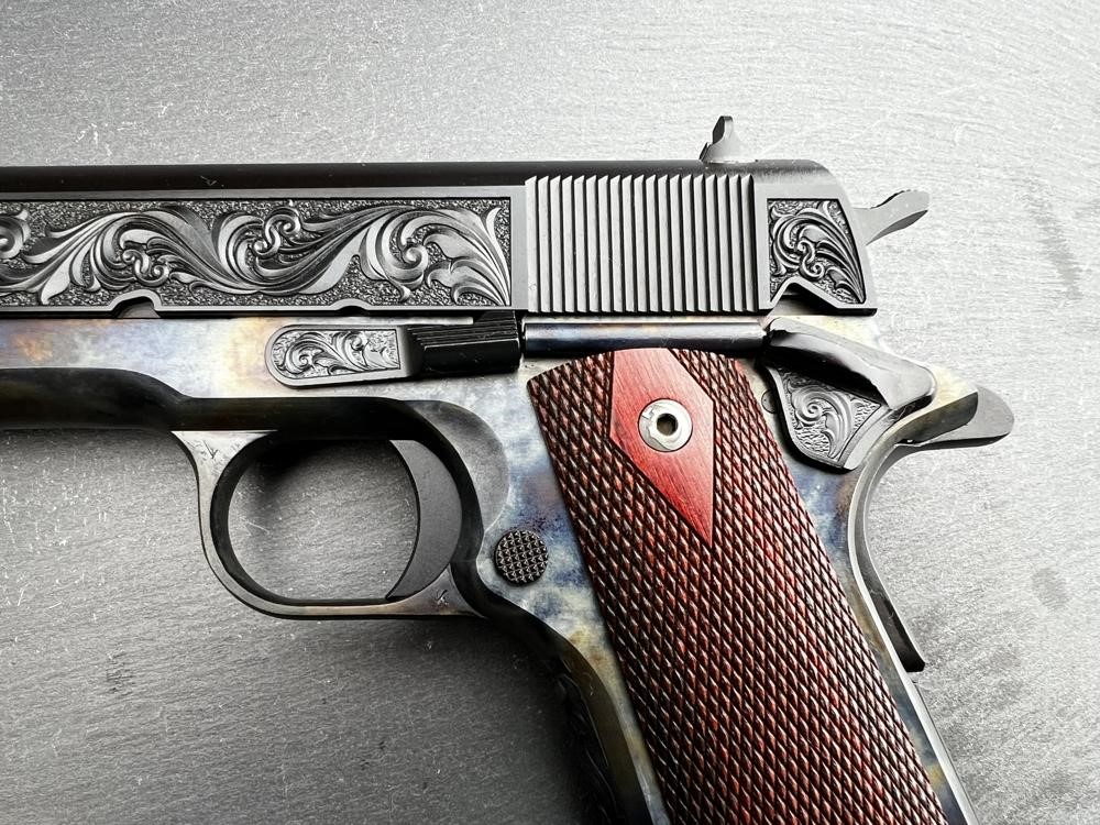 FACTORY 2ND - Colt 1911 Engraved Case Hardened, Blued Regal by Altamont-img-2