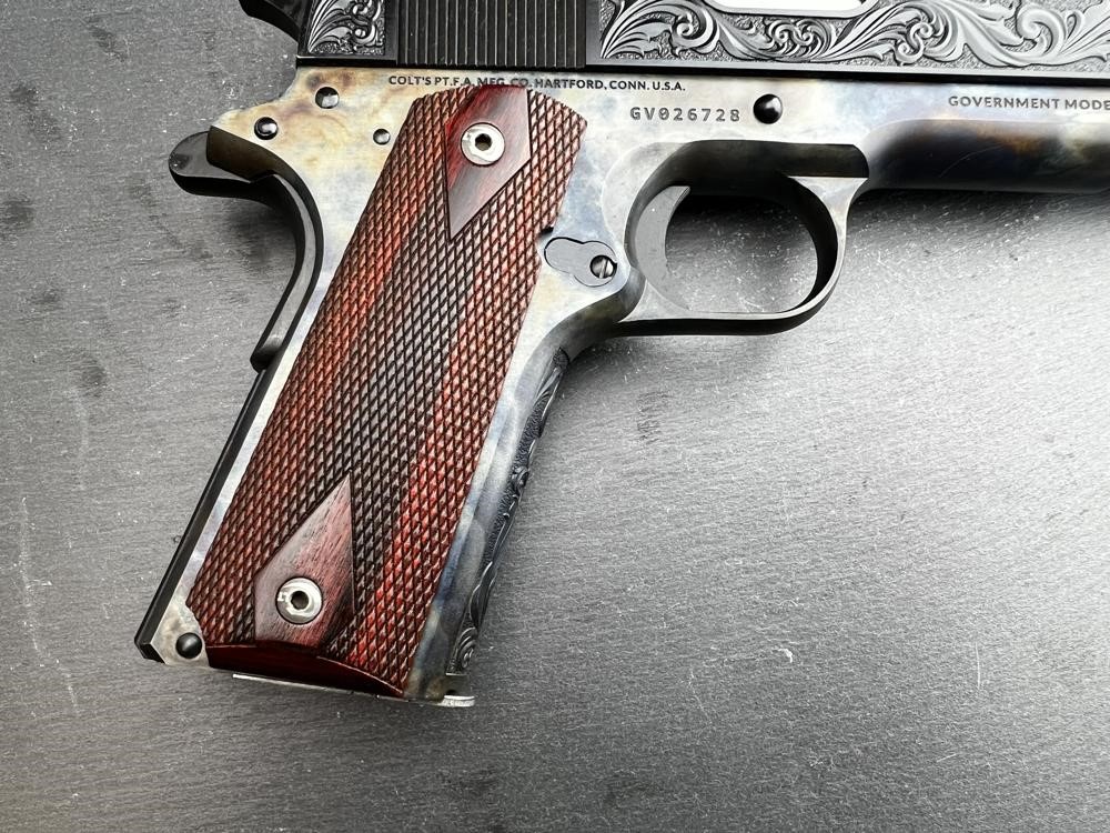 FACTORY 2ND - Colt 1911 Engraved Case Hardened, Blued Regal by Altamont-img-8