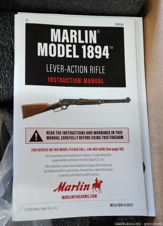 Marlin 1894 Classic Satin Blued 44Mag 44 Mag Magnum 10rd 70401 20" Layaway-img-3
