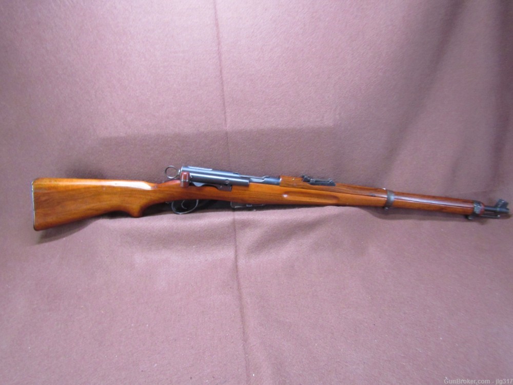 Swiss K-31 7.5x55 Straight Pull Bolt Action Rifle 1x Mag Good Condition-img-0
