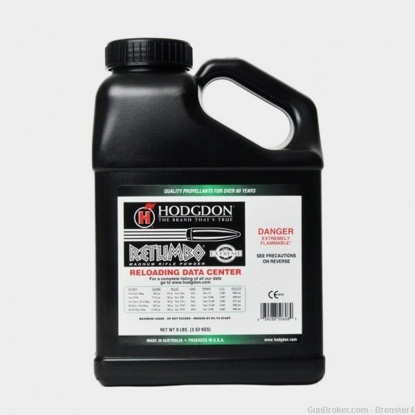 Hodgdon Retumbo smokeless rifle powder 8lb Keg Fresh 2023 8 lb -img-0
