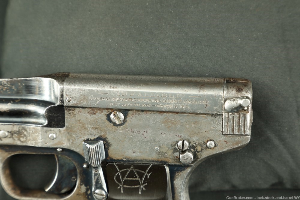 Davis-Warner Arms Corp. Infallible .32 ACP Semi-Auto Pistol, 1917-1921 C&R-img-14