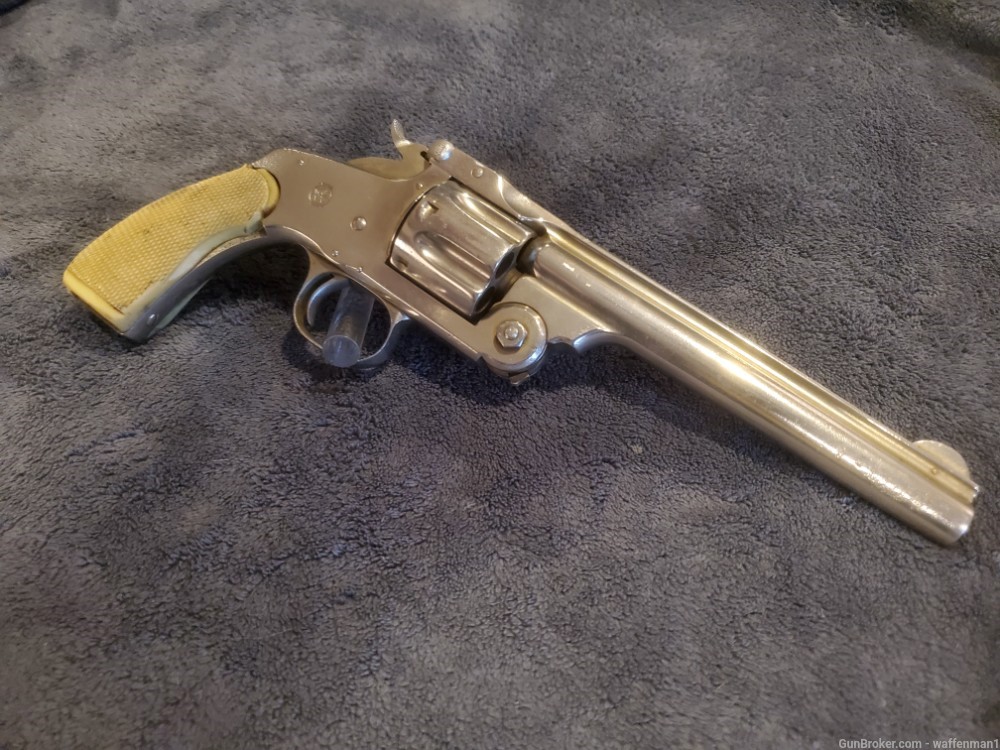 RARE ADDRESS Antique Smith & Wesson S&W No.3 SA 44 Russian Revolver -img-1