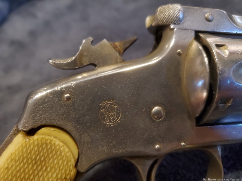 RARE ADDRESS Antique Smith & Wesson S&W No.3 SA 44 Russian Revolver -img-3