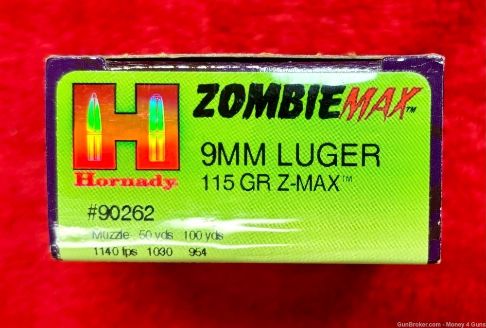 Hornady Zombie Max 9mm Defense Ammo Rare!-img-1