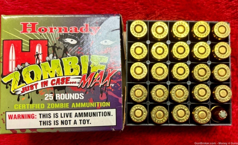 Hornady Zombie Max 9mm Defense Ammo Rare!-img-2