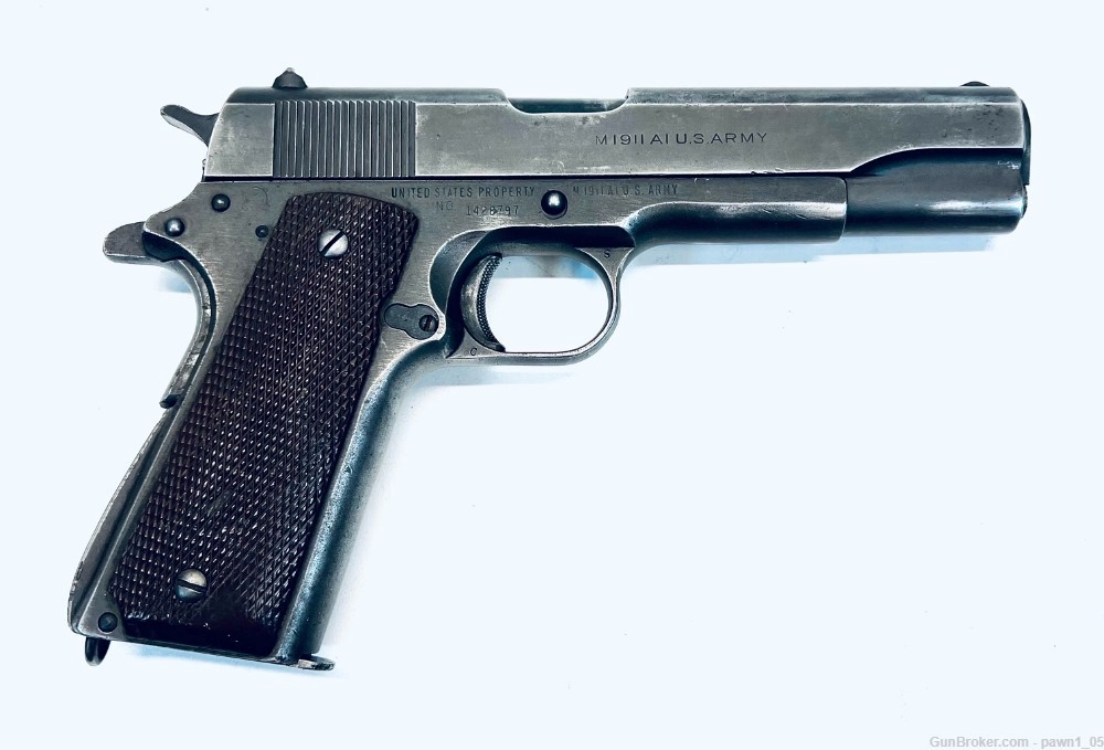 Colt M1911 A1 U.S. Army 45 ACP (1943) W/Holster 1/Mag-img-1
