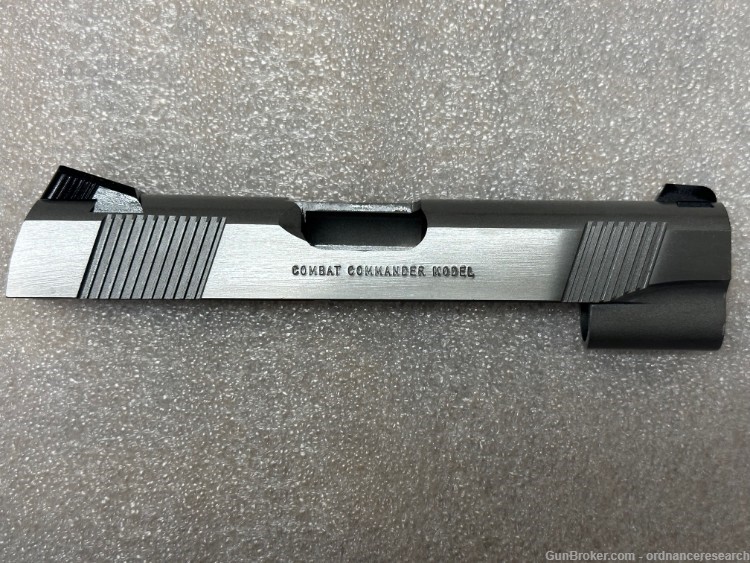 Colt Combat Commander Slide Stainless 80 series Stripped With Sights 45 ACP-img-1