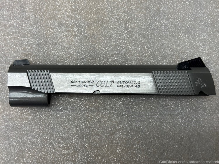 Colt Combat Commander Slide Stainless 80 series Stripped With Sights 45 ACP-img-0