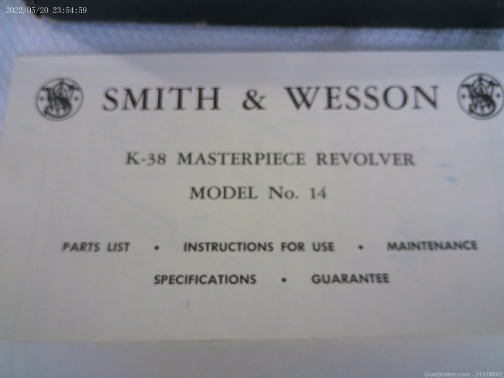 Smith & Wesson Model 14-3 Target Masterpiece, .38 Special, 8 3/8" Barrel-img-39