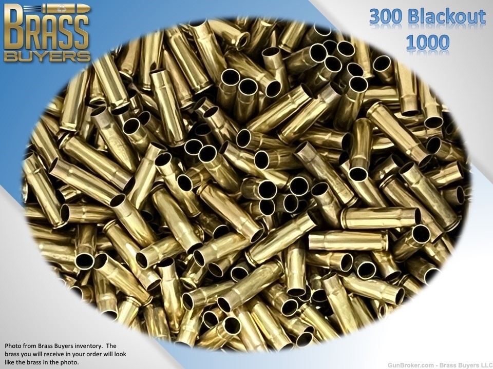 1000 PIECES - 300 BLACKOUT ONCE FIRED BRASS + MANUAL-img-0