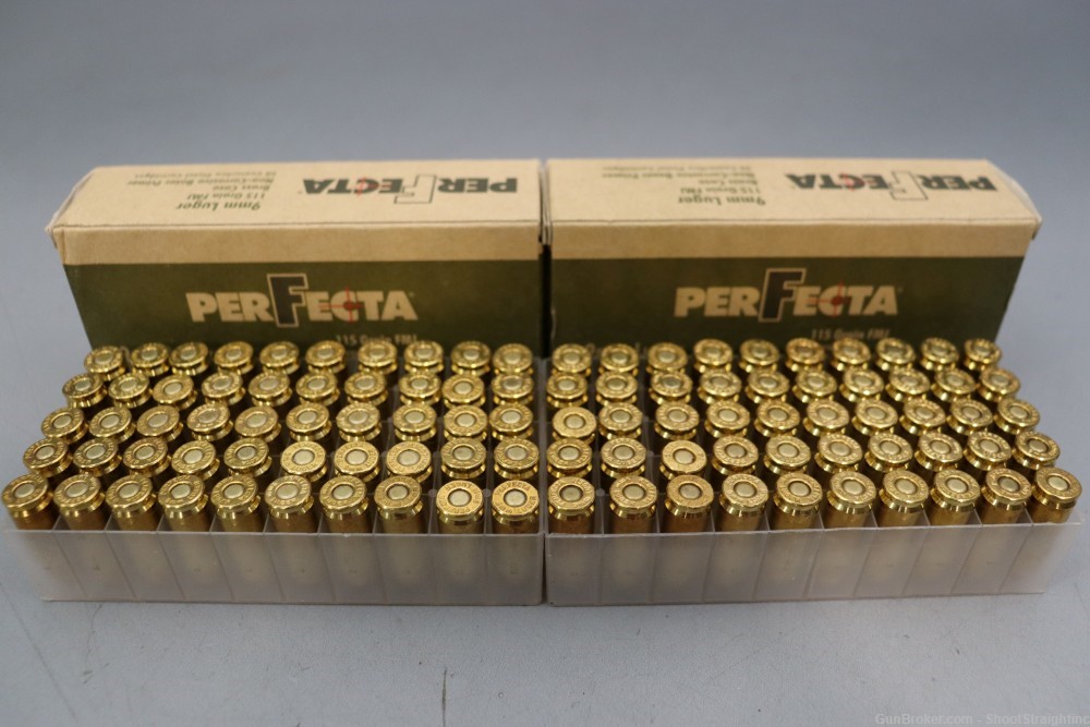 Lot o' 100-rounds TulAmmo Perfecta 9mm Luger 115gr FMJ Ammunition-img-5