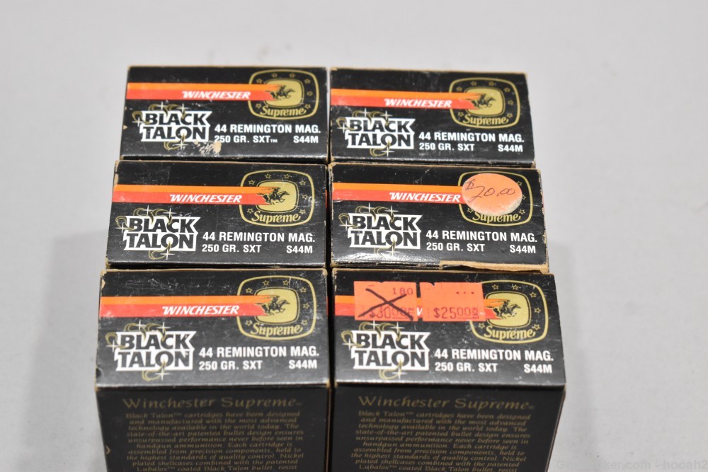 6 Boxes 120 Rds Winchester Black Talon 44 Magnum Mag 250 G SXT Ammunition -img-0