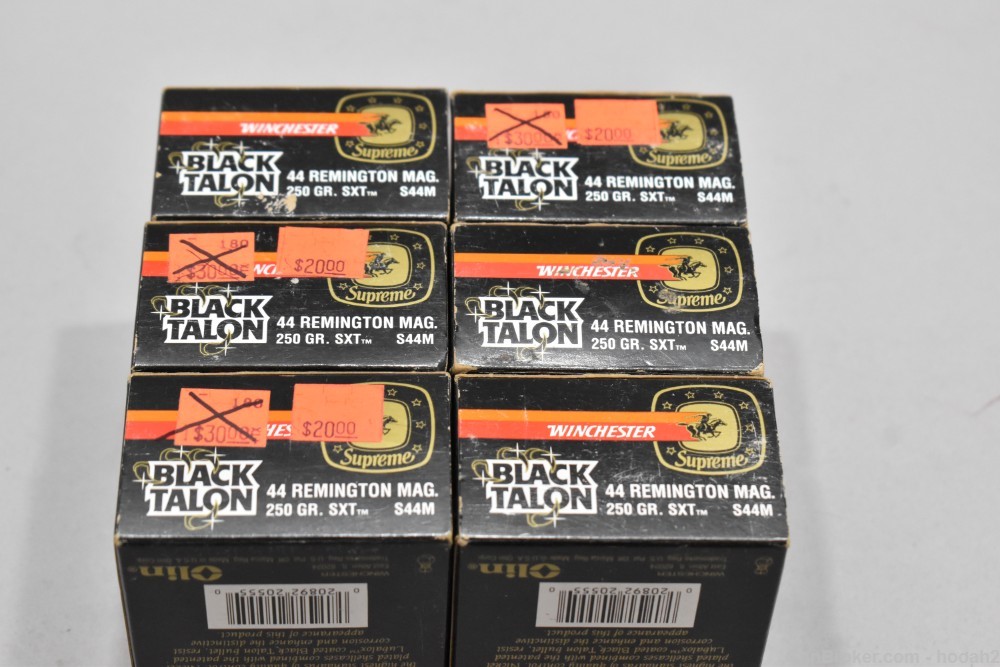 6 Boxes 120 Rds Winchester Black Talon 44 Magnum Mag 250 G SXT Ammunition -img-2
