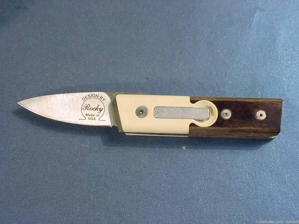 Rocky Enterprises California Lock Back Knife New in Box Ivory / Black-img-3