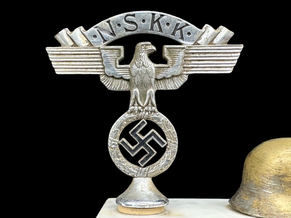 WW2 German NSKK Eagle Helmet desk trophy ornament WWII sa nsdap motorcycle-img-7