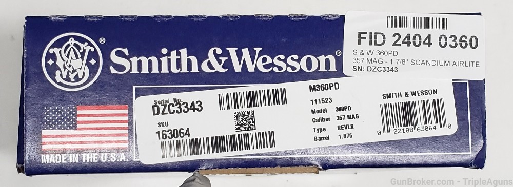 Smith & Wesson 360PD 357 mag 1.88in barrel 5 shot CA LEGAL 163064-img-23