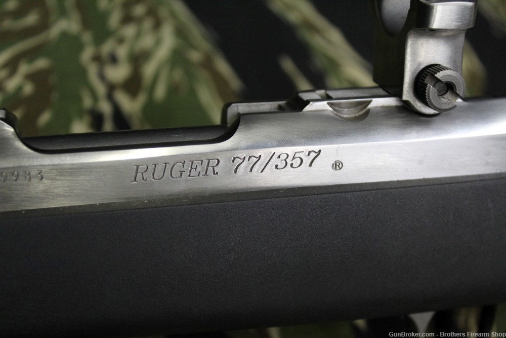 Ruger M77/357 Stainless 357 Mag Ruger Scope Bases 2014 MFG Excellent Shape-img-5