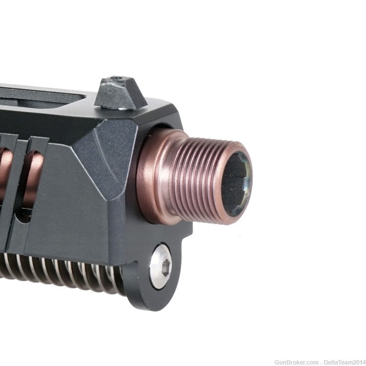 Complete Slide for Glock 19 - PVD Copper Barrel - Lightning Cut RMR Slide-img-4