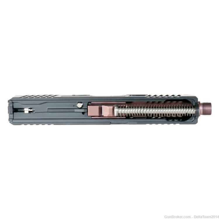 Complete Slide for Glock 19 - PVD Copper Barrel - Lightning Cut RMR Slide-img-2