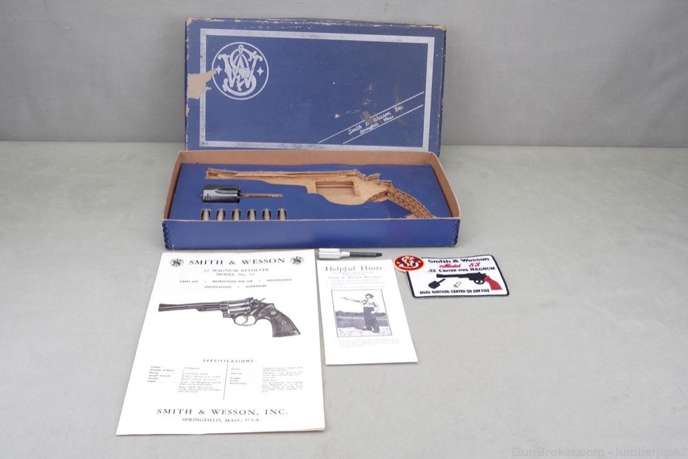 1961 Smith & Wesson Model 53 Jet .22 Magnum 5 3/4'' Blue NIB-img-4