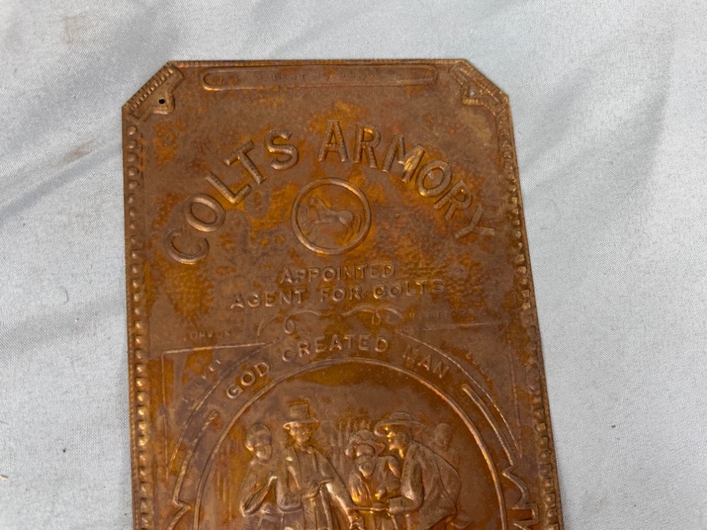 Colt's Armory Brass Door Push Plate / Colt Collector -img-1