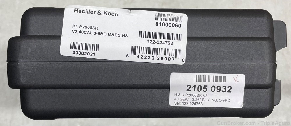 H&K Heckler & Koch P2000SK 40S&W 9rd night sights CA LEGAL 81000060-img-17