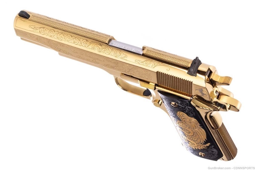 Colt .38 Super 1911 "EL PRESIDENTE DE ORO" 70 Series VERY RARE-img-9