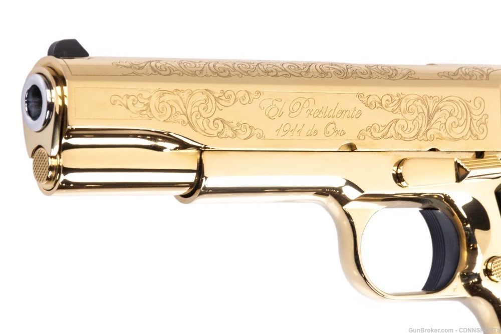 Colt .38 Super 1911 "EL PRESIDENTE DE ORO" 70 Series VERY RARE-img-7