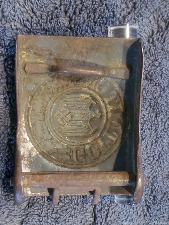 Antique Original German WWII WW2 Heer Army Belt Buckle-img-5