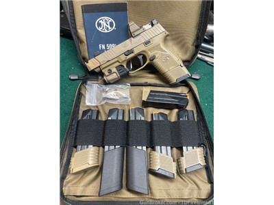 FN 509 Compact tactical 9mm Full package Leupold Dot PMM muzzlebrake w/7mag