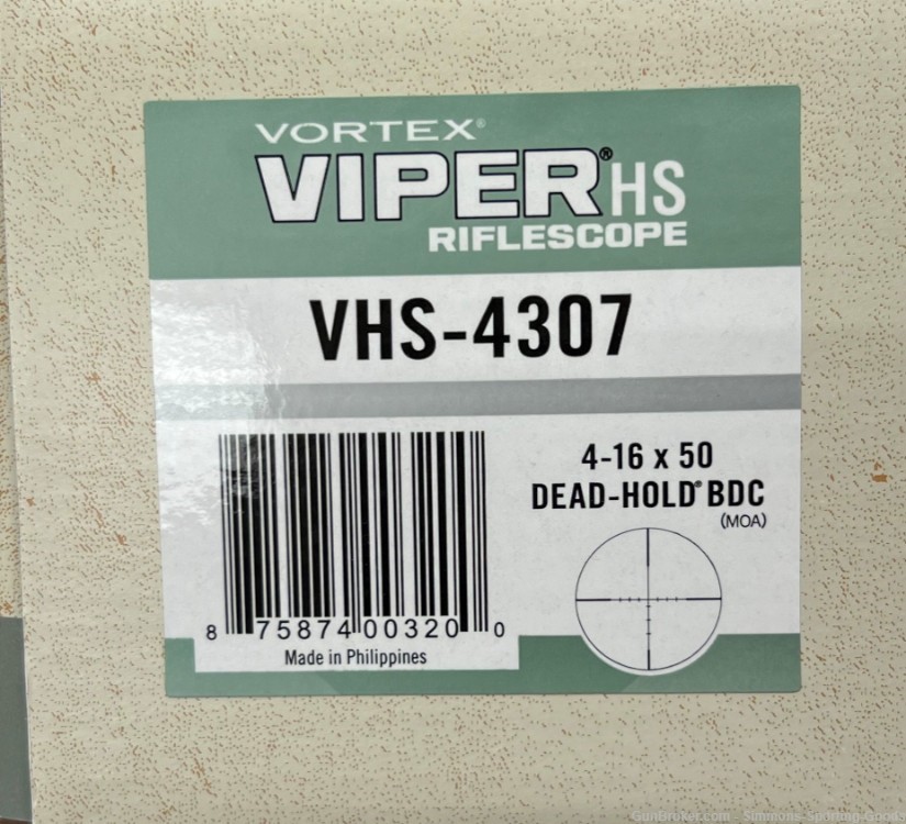Vortex Viper HS (VHS-4307) 4-16x50 Dead Hold BDC Riflescope - Qty. 1-img-3