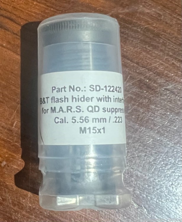 B&T MARS QD M15x1 Flashhider with Interface 5.56/.223-img-1