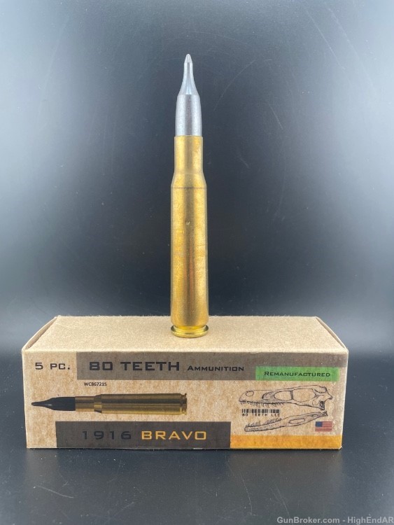 50 BMG 675gr 1916 Bravo 80 Teeth Ammunition 1 RD (Rare)-img-0