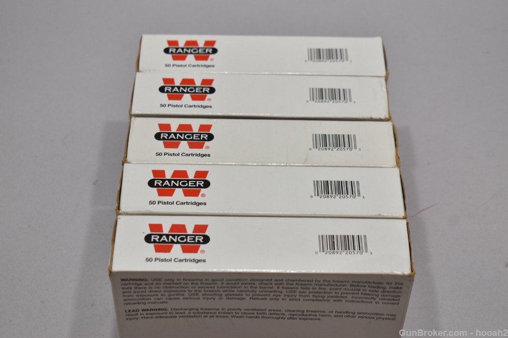 5 Boxes 220 Rds Winchester Ranger SXT Controlled Expansion 45 ACP 230 G SXT-img-6