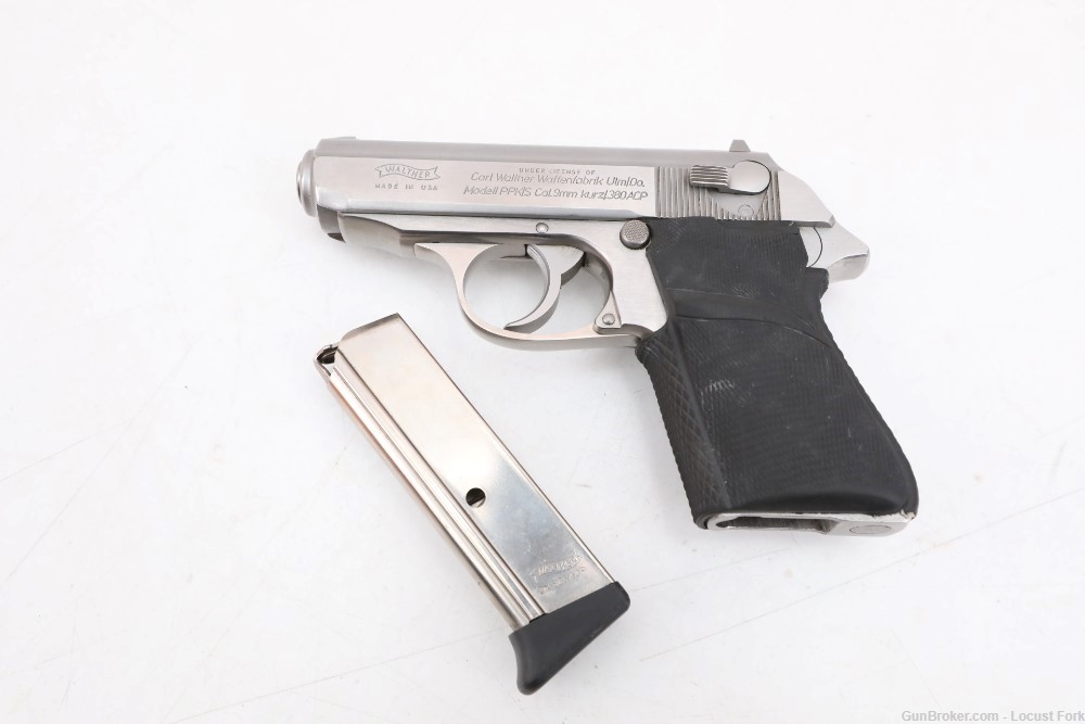 Walther PPK/S 380 ACP 3.25" Stainless Interarms Made in USA NICE! NoReserve-img-0