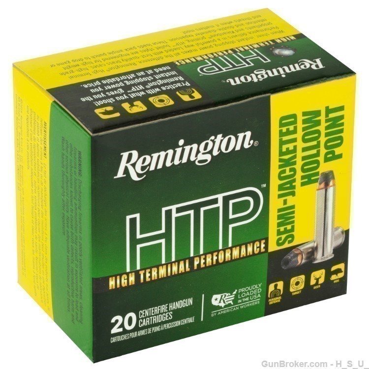 100 Rounds Remington HTP .357 Magnum Ammo Hollow Point 357 mag 125gn-img-0