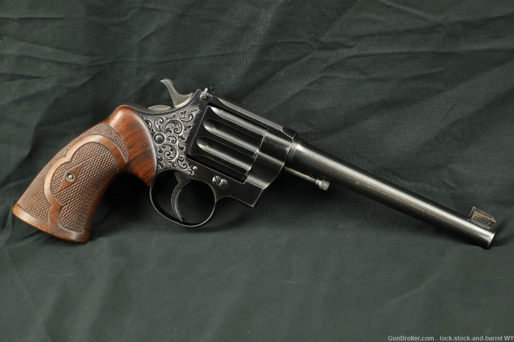 Engraved Colt Camp Perry Model 8" .22 LR Single Shot Target Pistol 1937 C&R-img-3