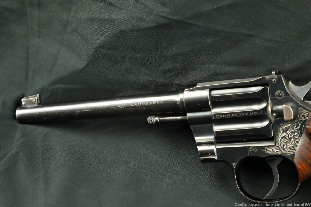 Engraved Colt Camp Perry Model 8" .22 LR Single Shot Target Pistol 1937 C&R-img-7