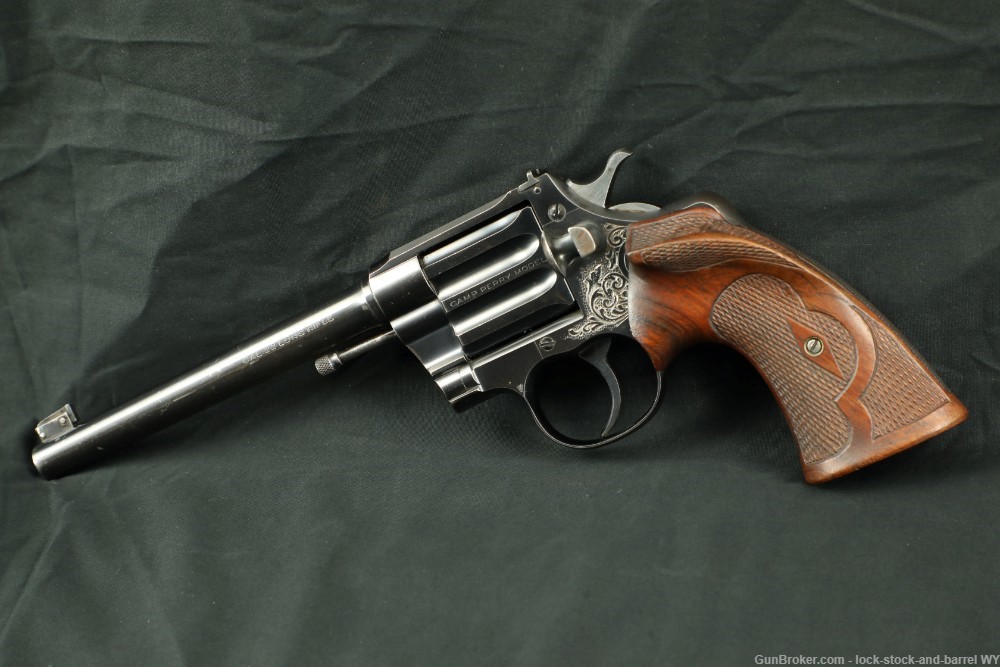 Engraved Colt Camp Perry Model 8" .22 LR Single Shot Target Pistol 1937 C&R-img-6
